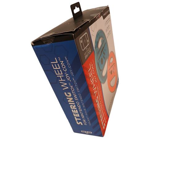 2 Pack Steering Wheel for Nintendo Switch Joy-Con Blue & Red Press Play Comfort - Picture 10 of 11